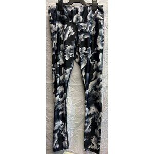 Work Out Womens Navy Black and Gray Yoga Pants Leggings Workout Fitness SZ 10-12